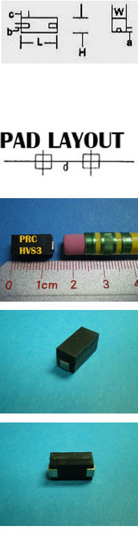 HVS3 .5W Ultra Precision Wire Wound 2-Tab Resistor Surface Mounted Design (SMD)