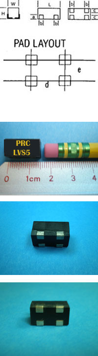 LVS5 5W @ 25&deg;C. Wire Wound Current Sensing SMD Shunt 4-tab