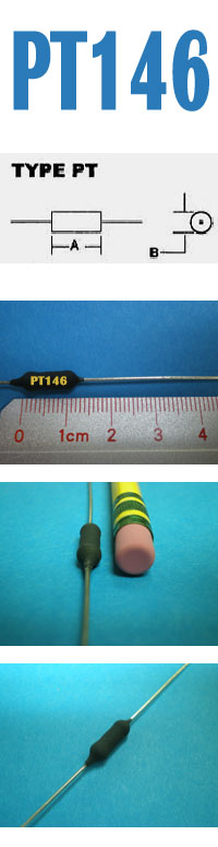 PT146 .25W Custom (+) TCR Temperature Sensitive Wire Wound Axial Compensator